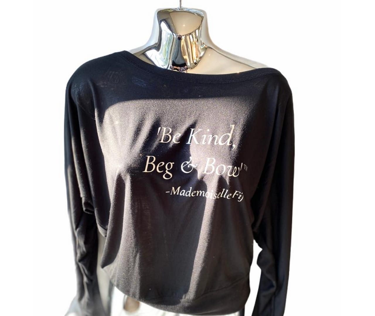Mademoiselle Fifi -Black - Womens Long Sleeve -Be Kind Beg & Bow 2-
