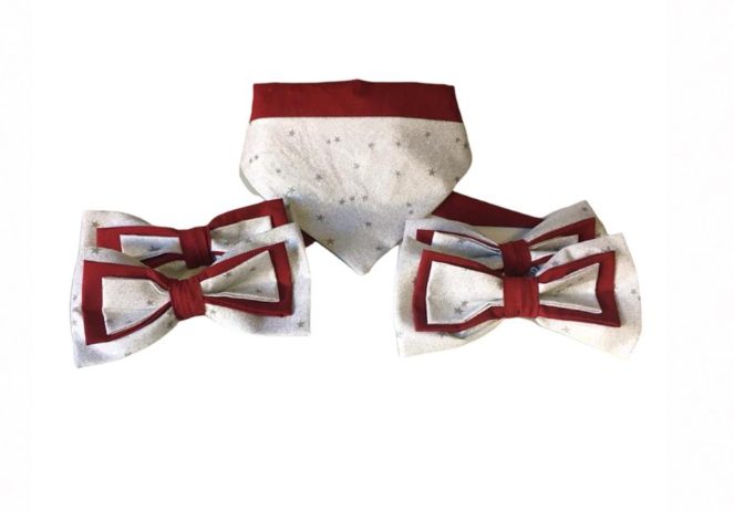 Mademoiselle Fifi - Bandanas Bows Bags White Twinkle Twinkle Christmas Star 1