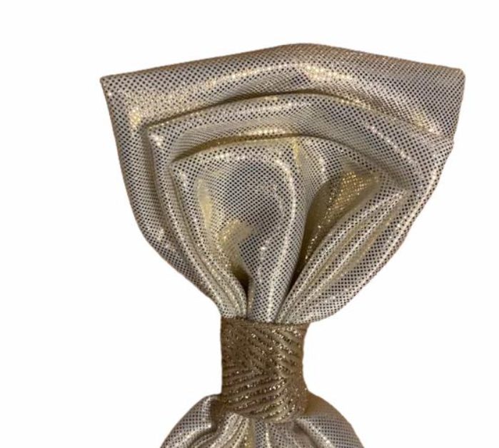 Mademoiselle Fifi Dog Products - Bowties Gold Shimmer 2