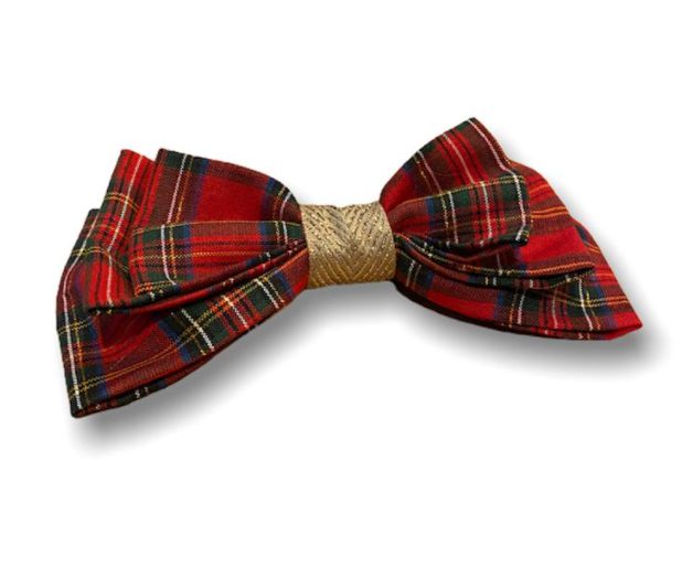 Mademoiselle Fifi Dog Products - Bowties Red Tartan 3